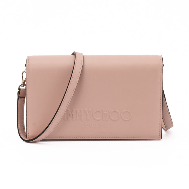 Jimmy Choo Podwer Pink Avenue Leather Shoulder Strap Bag