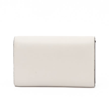 Jimmy Choo White Avenue Leather Shoulder Strap Bag