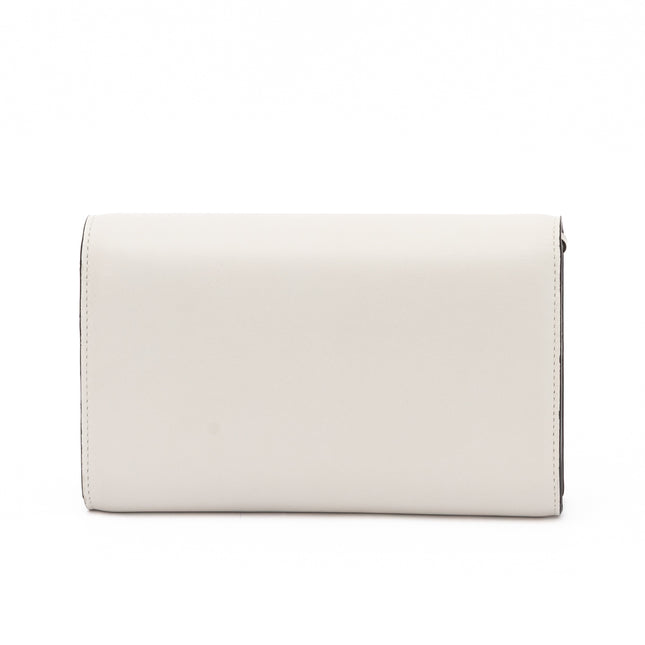 Jimmy Choo White Avenue Leather Shoulder Strap Bag