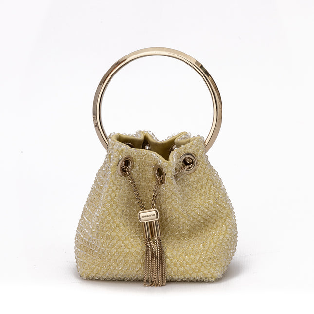 Jimmy Choo Yellow Bon Bon Micro Crystals Bucket