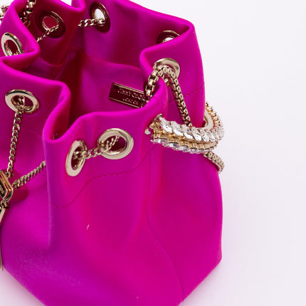 Jimmy Choo Fuchsia Bon Bon Satin Bucket