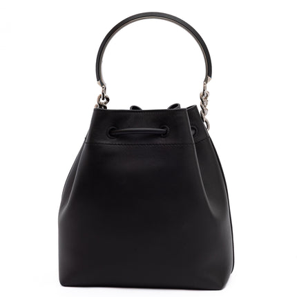Jimmy Choo Black Bon Bon Leather Bucket