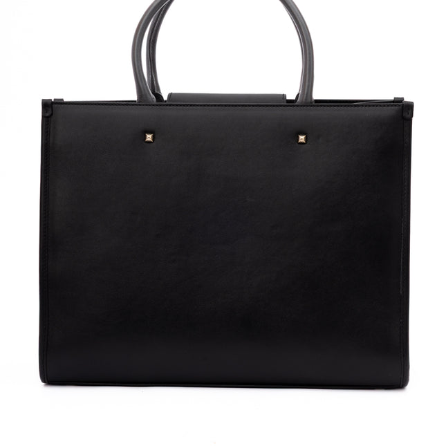 Jimmy Choo Black Avenue S Tote Leather Handbag