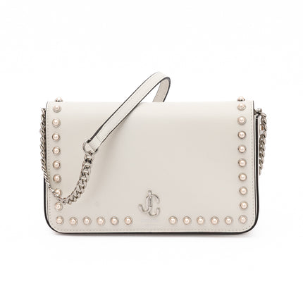 Jimmy Choo White Leather Crossbody Bag