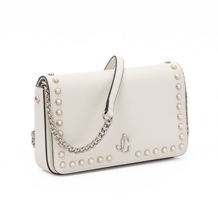 Jimmy Choo White Leather Crossbody Bag