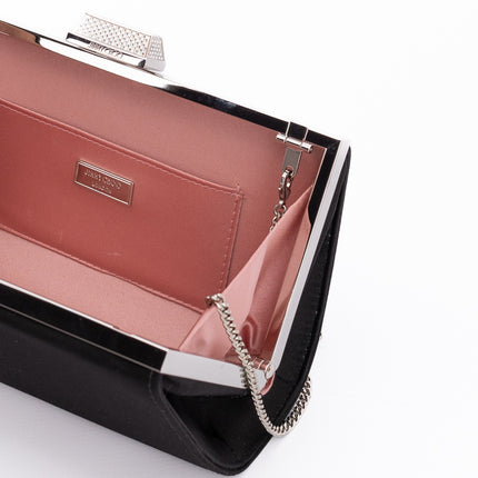 Jimmy Choo Black Satin Crossbody Bag
