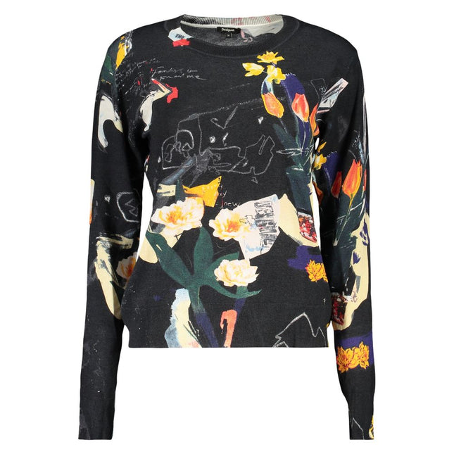 Desigual Black Viscose Women's Sweater Desigual