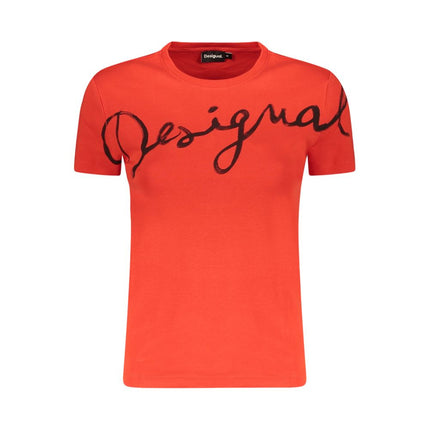 Desigual Rosso Cotton Women T-Shirt