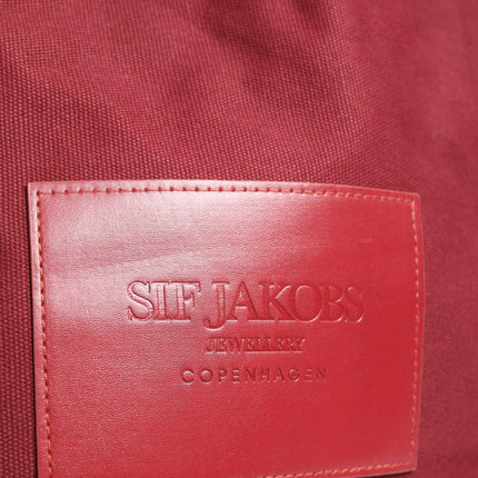 SIF JAKOBS Burgundy Cotton Canvas Shopping Tote Women Borse  Jewellery Bag