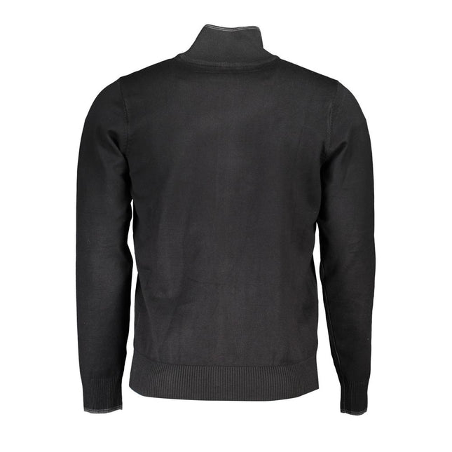 U.S. Grand Black Viscose Men Cardigan
