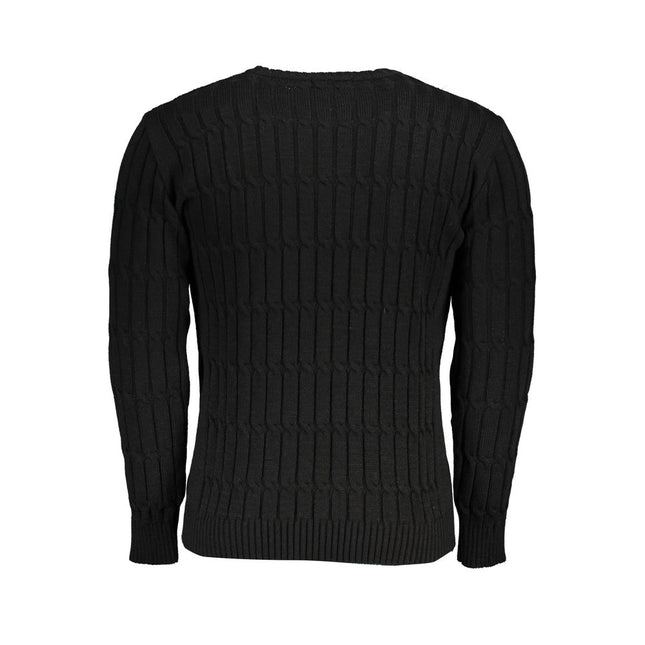 U.S. Grand Black Acrylic Men Sweater