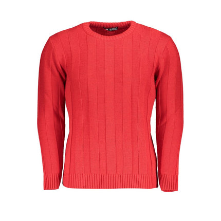 U.S. Grand Red Acrylic Men's Sweater