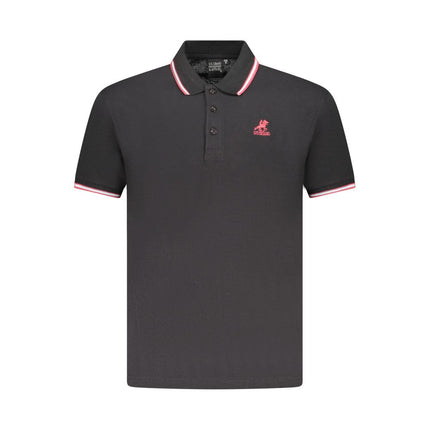 U.S. Grand Black Cotton Mens Polo Shirt