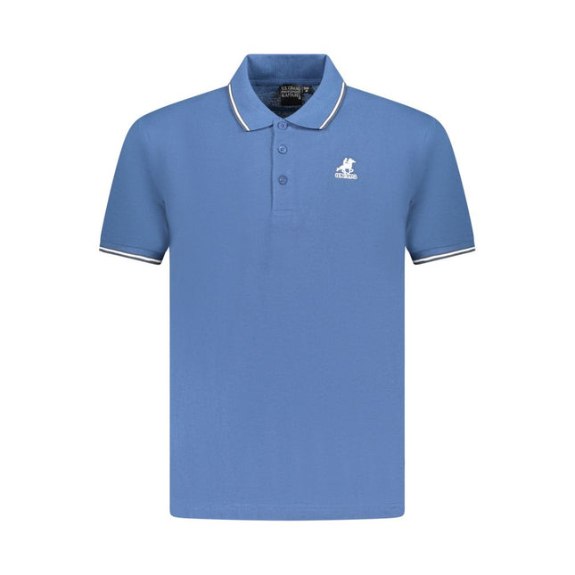 U.S. Grand Blue Cotton Men's Polo Shirt