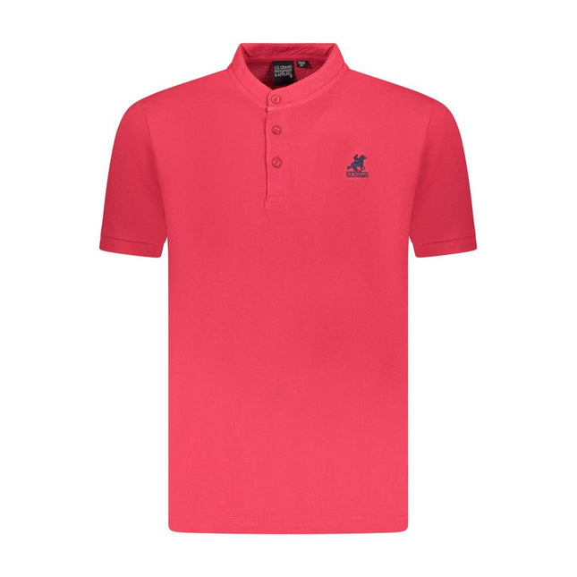 U.S. Grand Red Cotton Men Polo Shirt