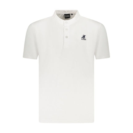 U.S. Grand White Cotton Men's Polo Shirt