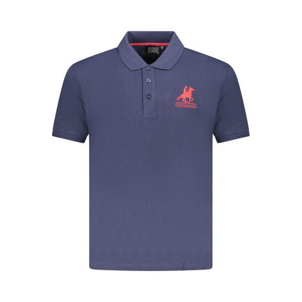 U.S. Grand Blu Cotton Men Polo
