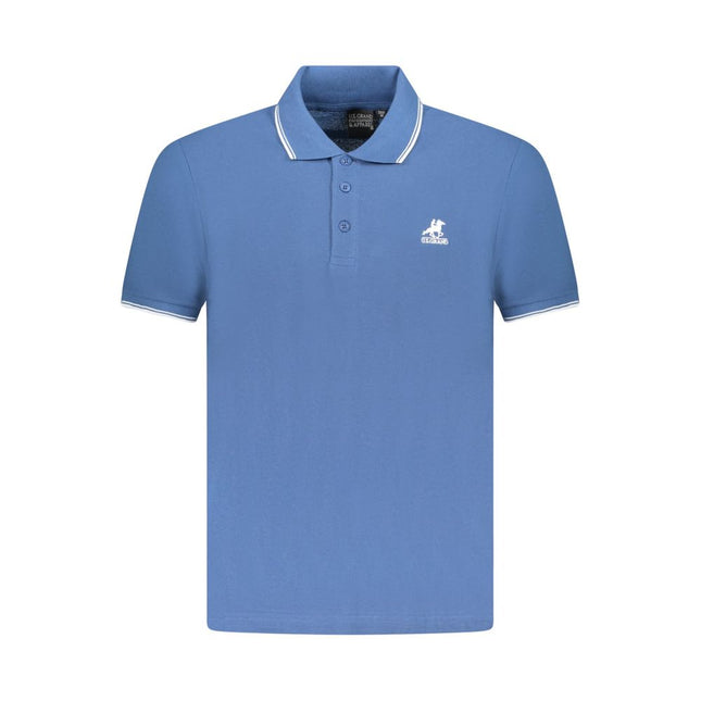 U.S. Grand Blue Cotton Men Polo Shirt