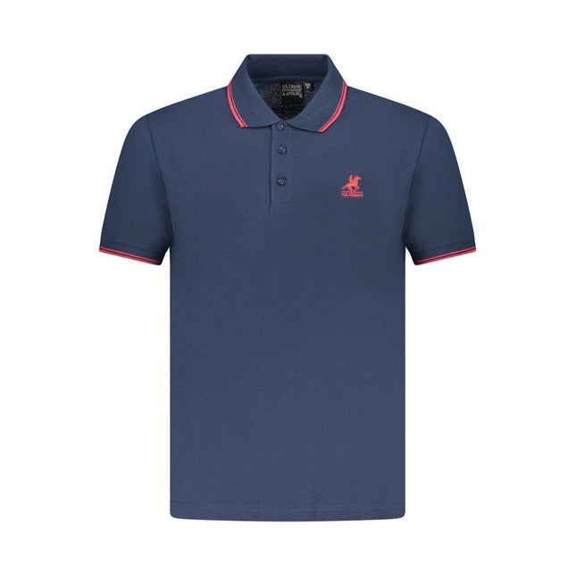 U.S. Grand Polo Blue Cotton Mens Polo Shirt