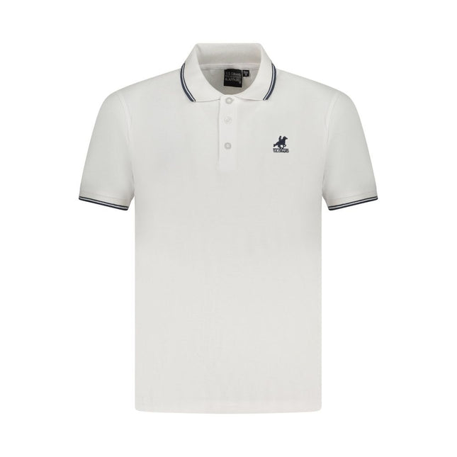 U.S. Grand White Cotton Men Polo Shirt