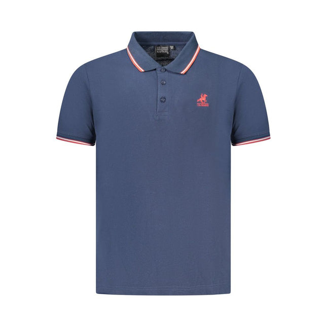 U.S. Grand Polo Blue Cotton Men Polo