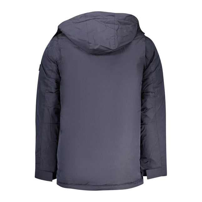 U.S. Grand Blue Polyester Men's Parka Jacket