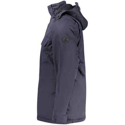U.S. Grand Blue Polyester Men's Parka Jacket