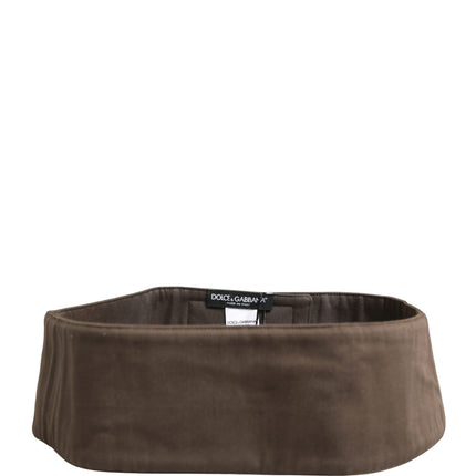 Dolce & Gabbana Brown Viscose Wide Belt Waist Cummerband Men