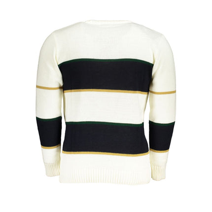U.S. Grand White Acrylic Men Sweater