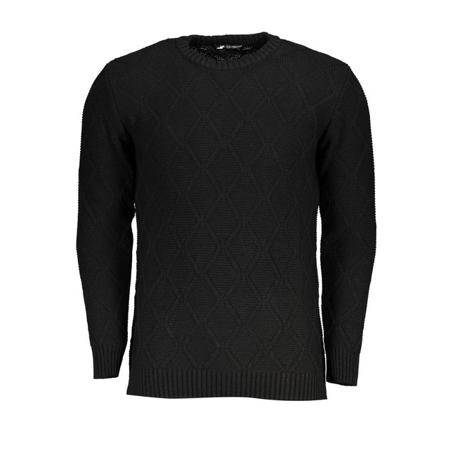 U.S. Grand Black Acrylic Men's Sweater