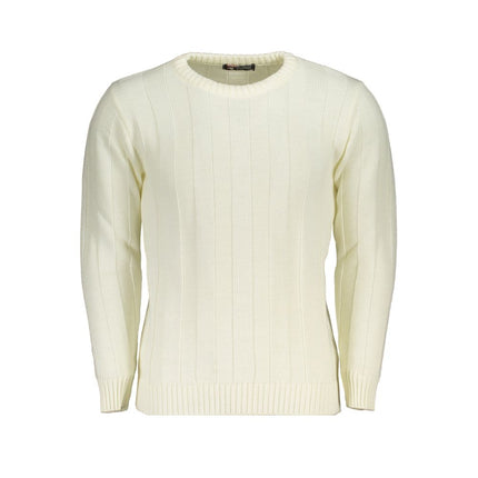 U.S. Grand White Acrylic Men's Sweater