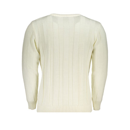 U.S. Grand White Acrylic Men's Sweater