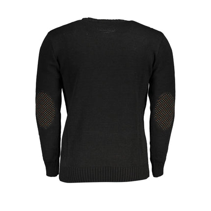 U.S. Grand Black Acrylic Men Sweater