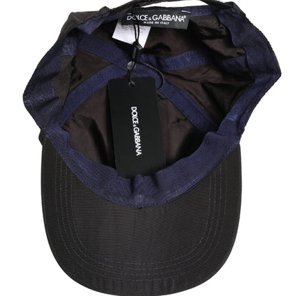 Dolce & Gabbana Men Black Cotton 6 Panels Baseball Cap Hat