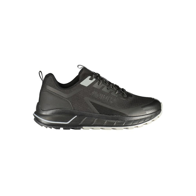 Avirex Black Polyurethane Men Sneaker
