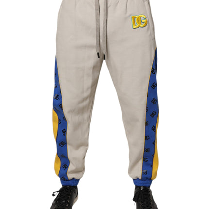 Dolce & Gabbana Multicolor Cotton DG Jogger Sweatpants Pants