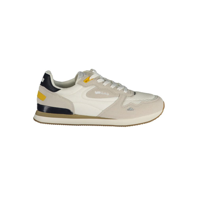 Gas White Polyester Men Sneaker