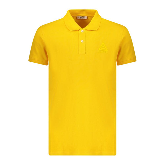 Iceberg Yellow Cotton Mens Polo Shirt