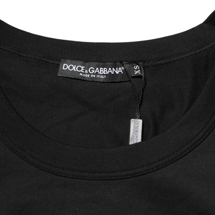 Dolce & Gabbana Black Cotton Sleeveless Men Tank Top T-shirt