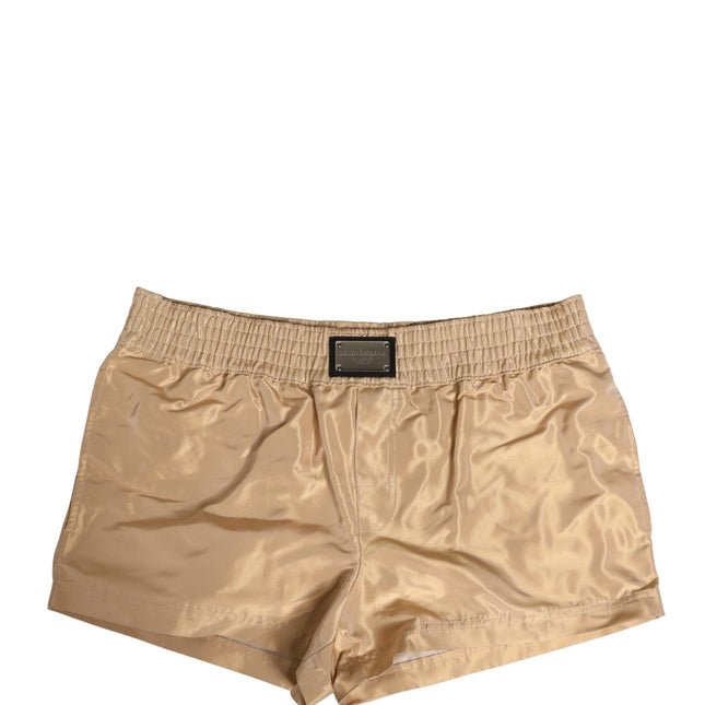Dolce & Gabbana Beige Polyester Men Boxer Shorts Underwear