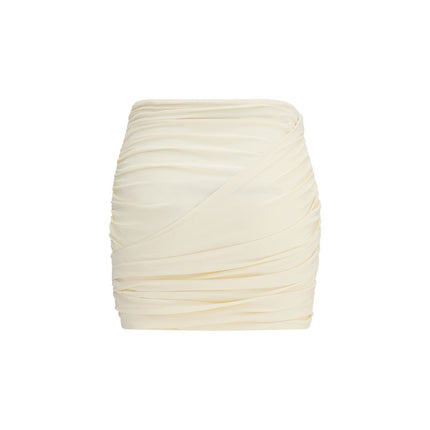 Magda Butrym Beige Fabric Mini Skirt
