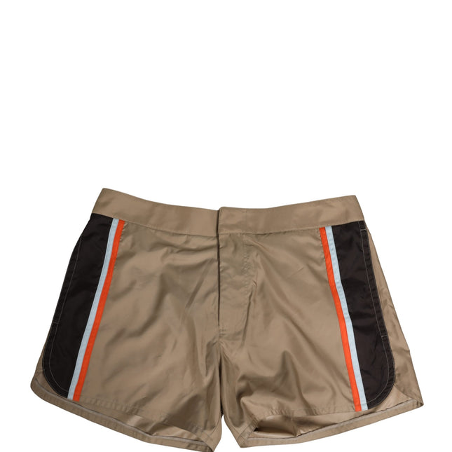 Dolce & Gabbana Brown Cotton Blend Mid Length Boxer Underwear