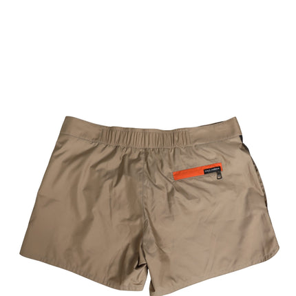 Dolce & Gabbana Brown Cotton Blend Mid Length Boxer Underwear