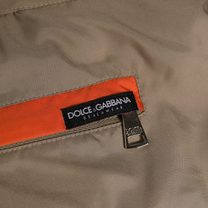 Dolce & Gabbana Brown Cotton Blend Mid Length Boxer Underwear