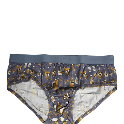 Dolce & Gabbana Gray Jazz Cocktail Men Brando Brief Underwear