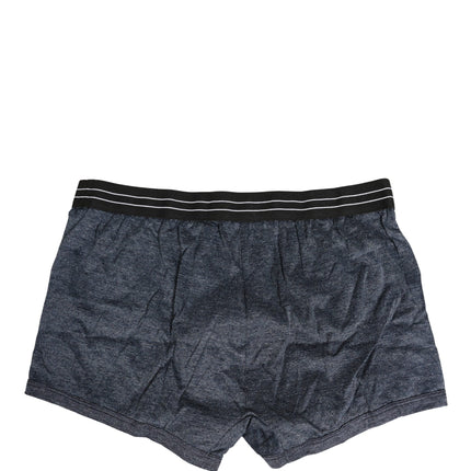 Dolce & Gabbana Dark Blue Logo Cotton Regular Boxer Underwear