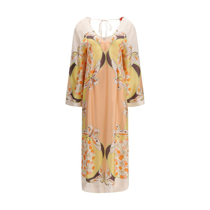 La Double J Multicolor Silk Casual Dress