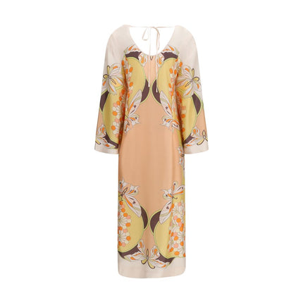 La Double J Multicolor Silk Casual Dress