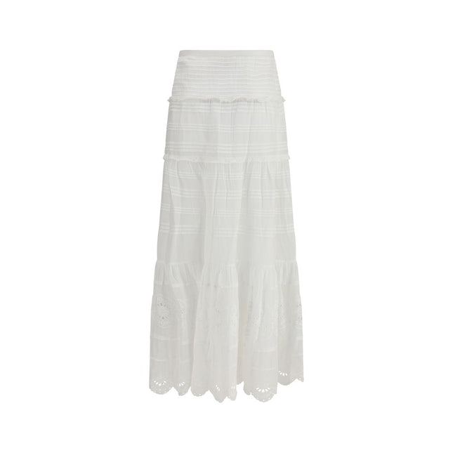 Isabel Marant Étoile White Viscose Long Skirt Isabel Marant Étoile