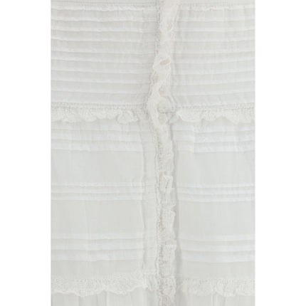 Marant Etoile White Viscose Long Skirt